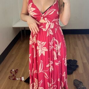 floral pink flowered dress